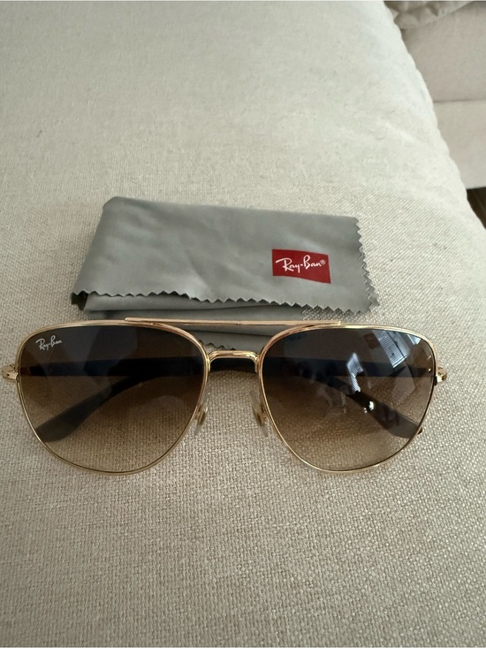 Ray-Ban Accessories - Ray-Ban Gold Frame Sunglasses with Brown Gradient Lenses